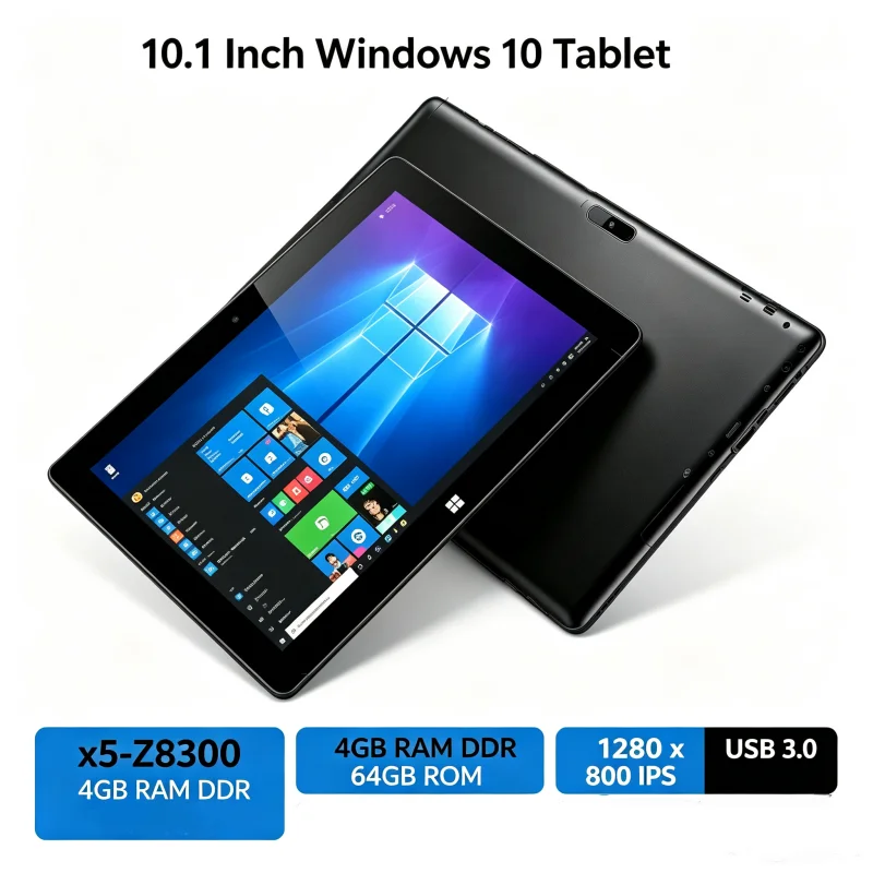 10.1 INCH DS102 Windows 10 Tablet PC T10 8GRAM 128GB ROM 1280*800 IPS Dual Cameras 6000mAH Battery WIFI Touch Screen