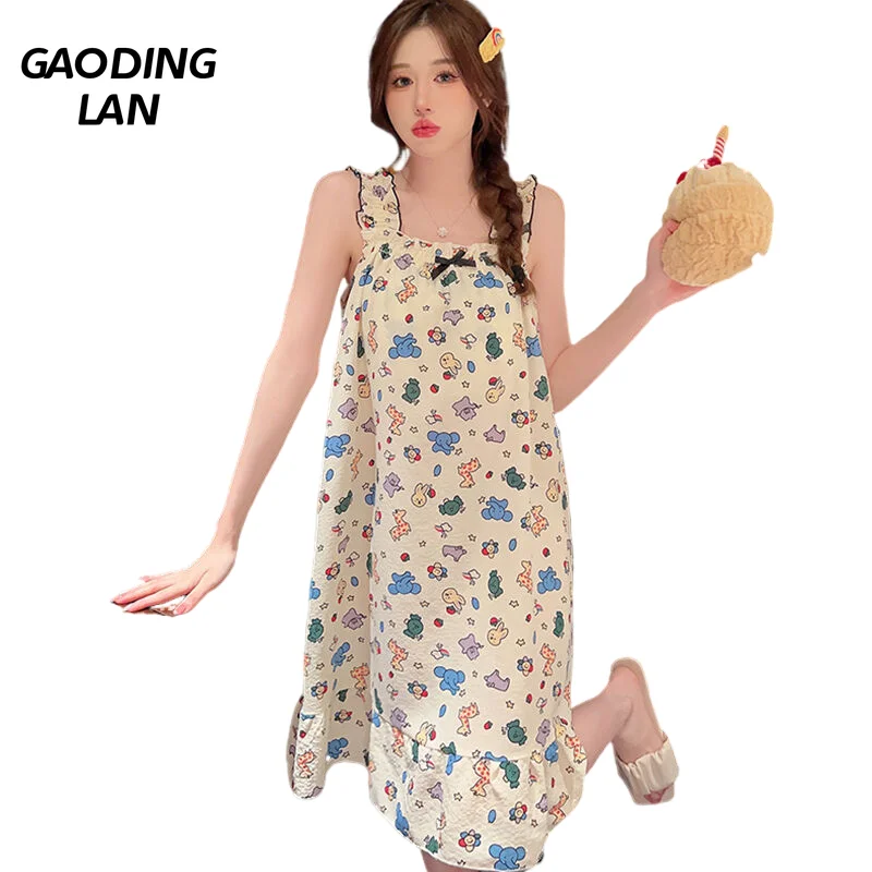 

Женская ночная рубашка без рукавов, большого размера