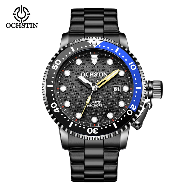 2023 New Men's Advanced Business Wristwatch, Glow Steel Band, Waterproof Calendar Watch, Multiple Color Choices