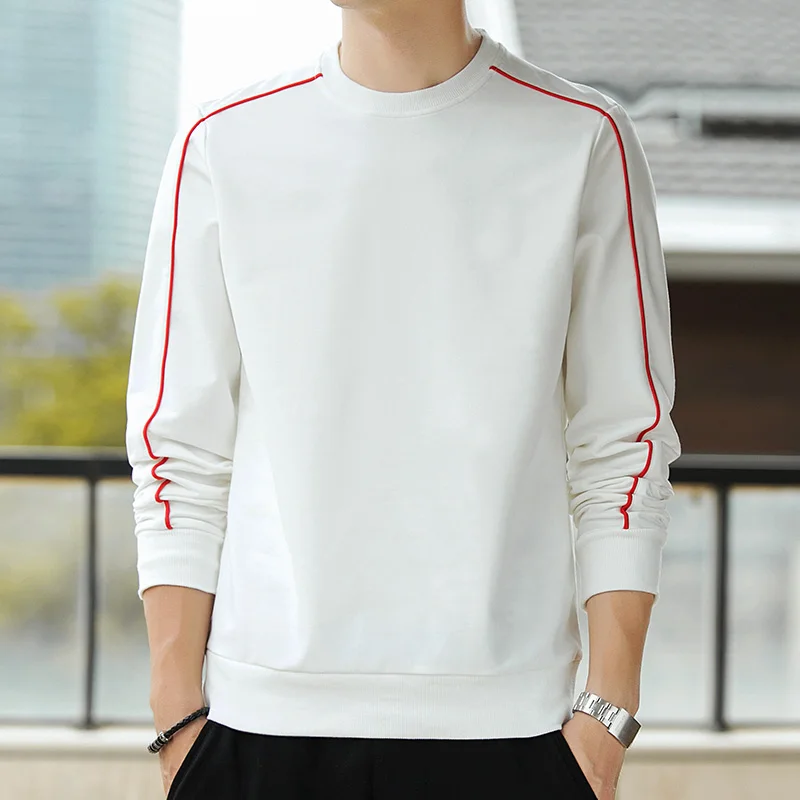 Fashion O-Neck Spliced Loose Korean Sweatshirt Men's Clothing 2024 Spring Autumn New Oversized Casual Tops All-match Sweatshirts