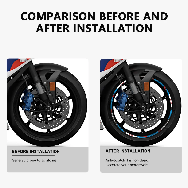 Rim sticker for BMW S1000RR | M1000RR light blue white