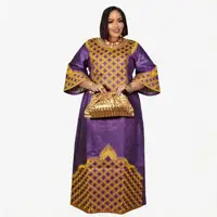 Robe africaine pour femmes, abaya brodée, grande taille, élégante, pour fêtes et cérémonies 2