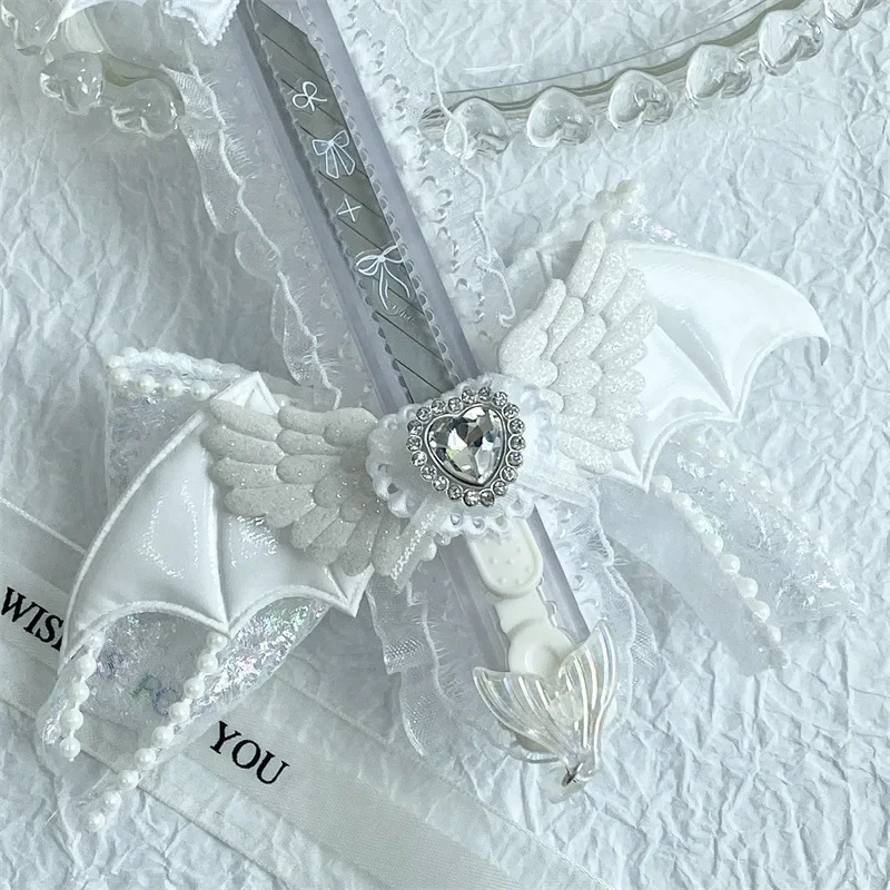 Retro White Black Color Letter Opener Cartoon Dragon Wings Bow Box Opener Handmade Scrapbook Paper Cutter Student Supplies paper cutter mail opener craft cutting knife