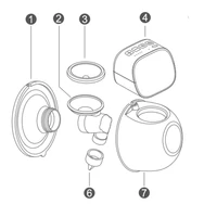 XIMYRA Wearable Breast Pump Accessories Silicone Flanges Breast Shield Valve Diaphragm Linker Collection Cup for S9 S10 S12 S13R 1