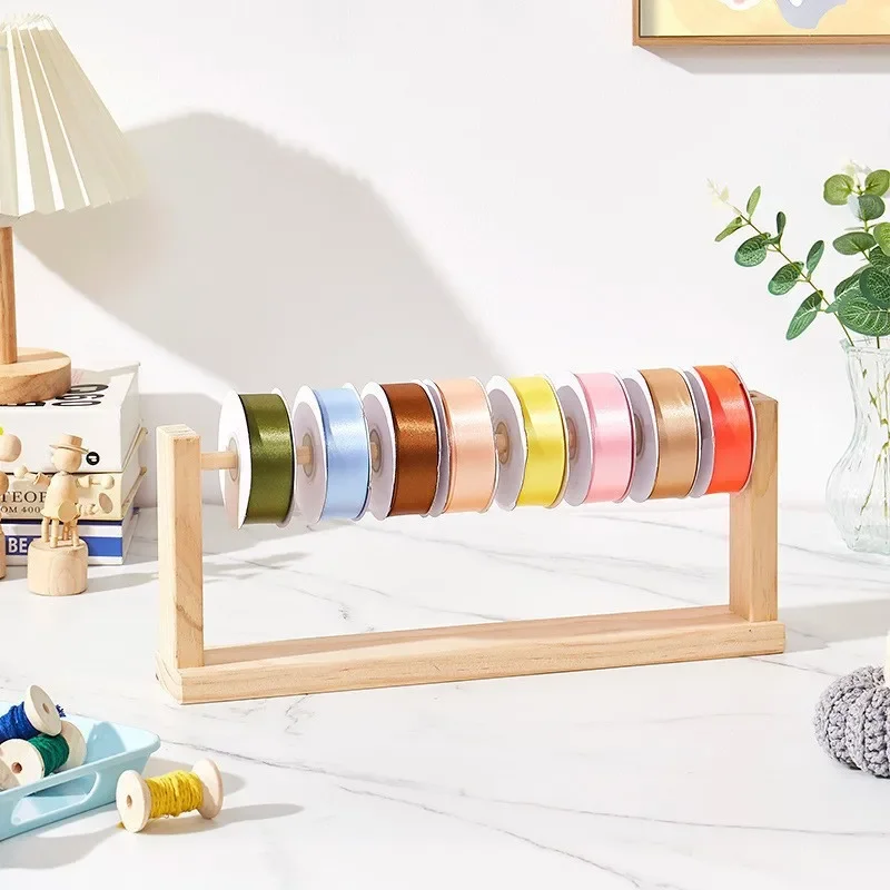 Solid Wood Ribbon Stand Yarn Storage Stand Ribbon Reel Home DIY Handmade Art Area Display sewing accessories,yarn storage bag,yarn storage organizer