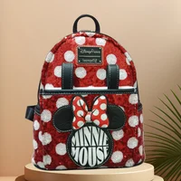 2024 MINISO Original Disney Mickey Mouse Pu Leather Women's Backpack Castle Cosplay Leisure Travel Bag Mini Children's Schoolbag 6