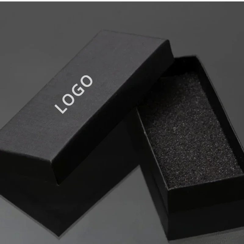 Custom Laser Engrave Black Keychain Box Rectangular Key Chain Ring Package Gift  Personal Logo Present Pack 12pcs 30ml 50ml 80ml 100ml 120ml 150ml empty airless lotion cream pump bottle black skin care personal care travel containers