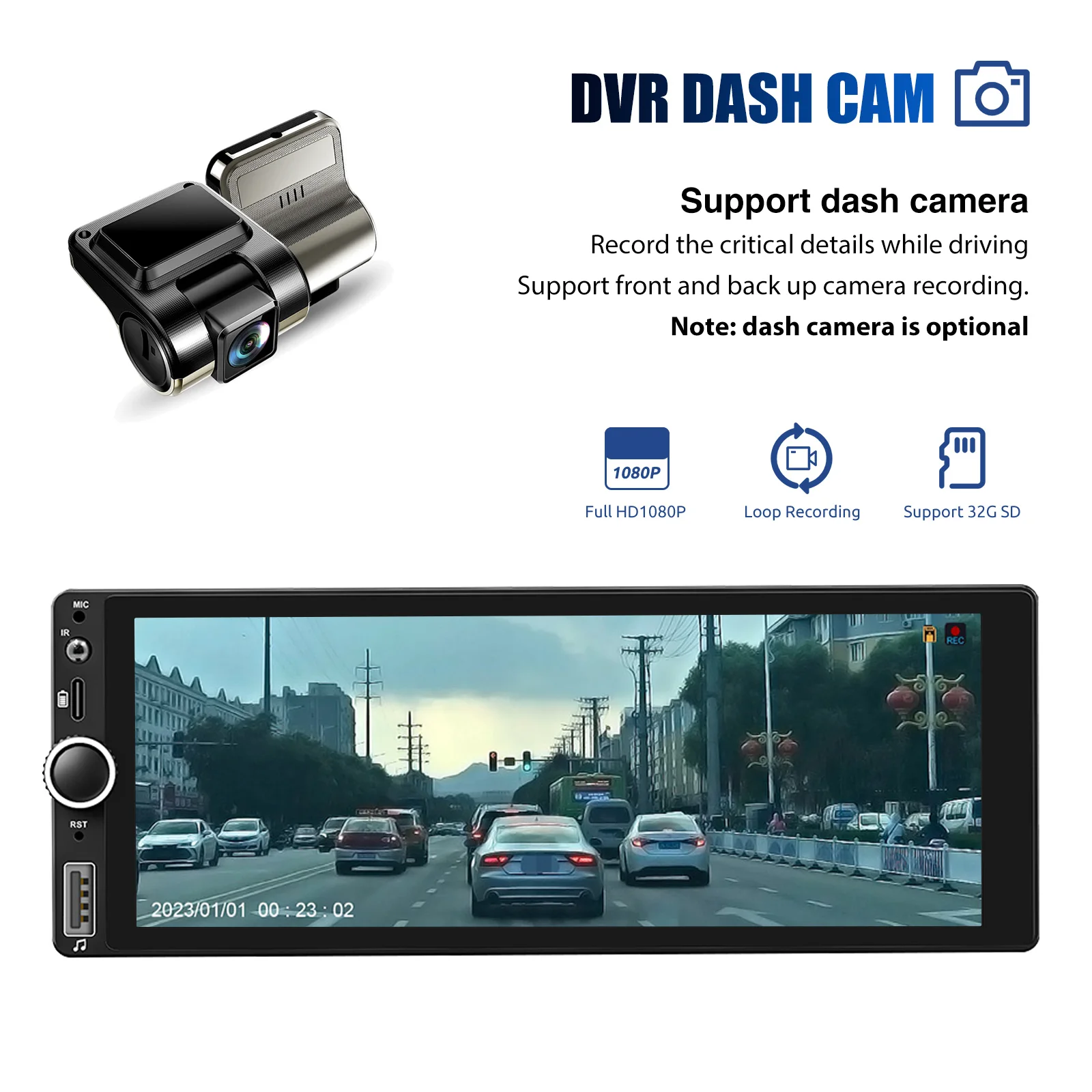 Universal Autoradio ESSGOO 6.86" 1DIN Android15 4+64 GB Wireless CarPlay Bluetooth USB Typ-C GPS Navigation WiFi RDS FM 2+64 GB Lenkradsteuerung Mirror Link Android Auto – Detail 15