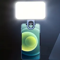 Compact Rechargeable Clip-On Mini Selfie Light with Adjustable Brightness - 0-5W