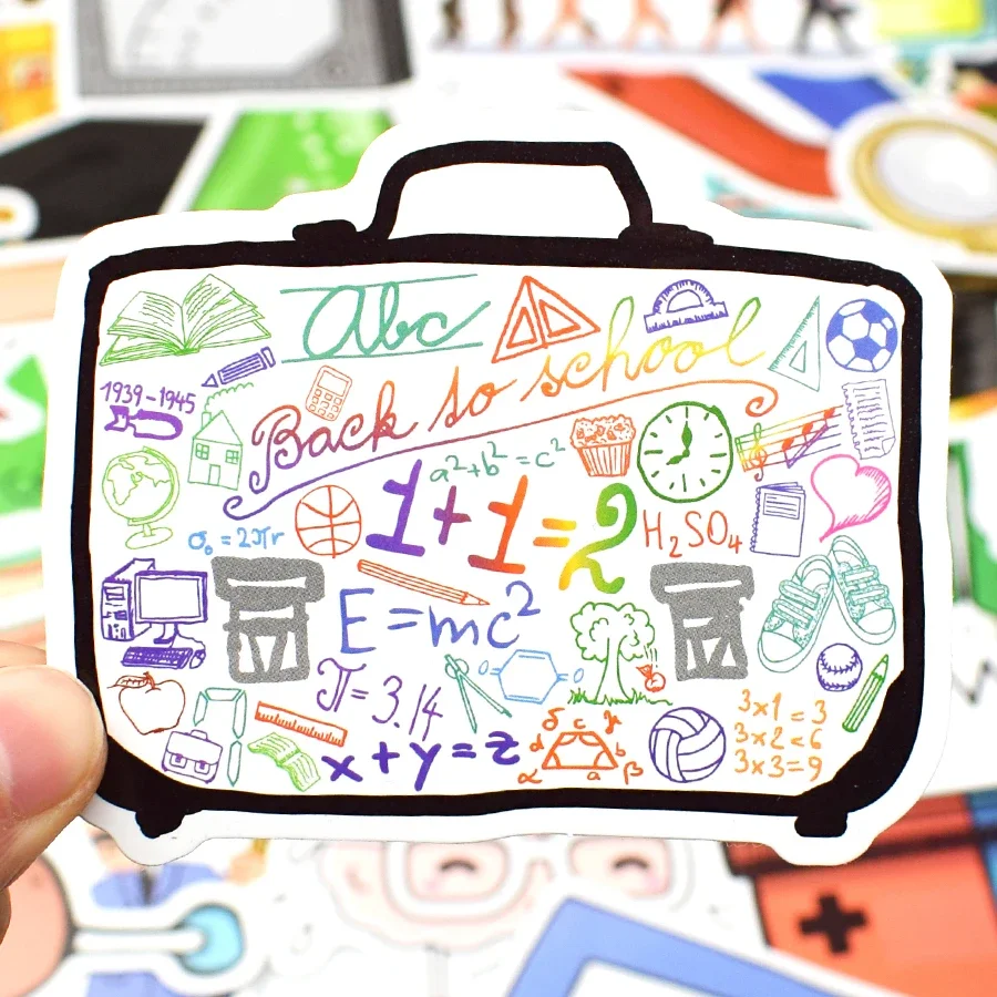 50 PCS Back To School Stickers - Waterproof Vinyl Decals For Laptops, Water Bottles & More