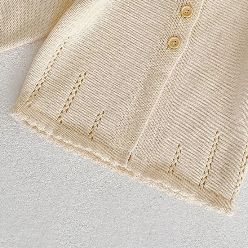 Baby Girls Sweater Autumn baby clothing 0-3 year old baby girl sweet hundred tower cardigan cotton yarn knitted sweater round neck jacket