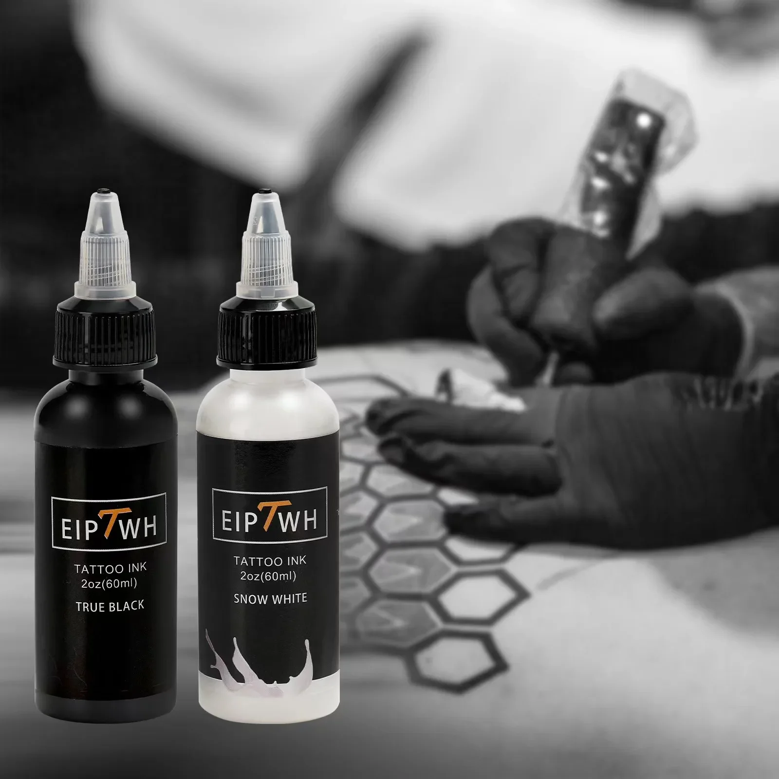 60ml Tattoo ink colorant black and white tattoos colorant, professional tattoo black&white consumable dye set