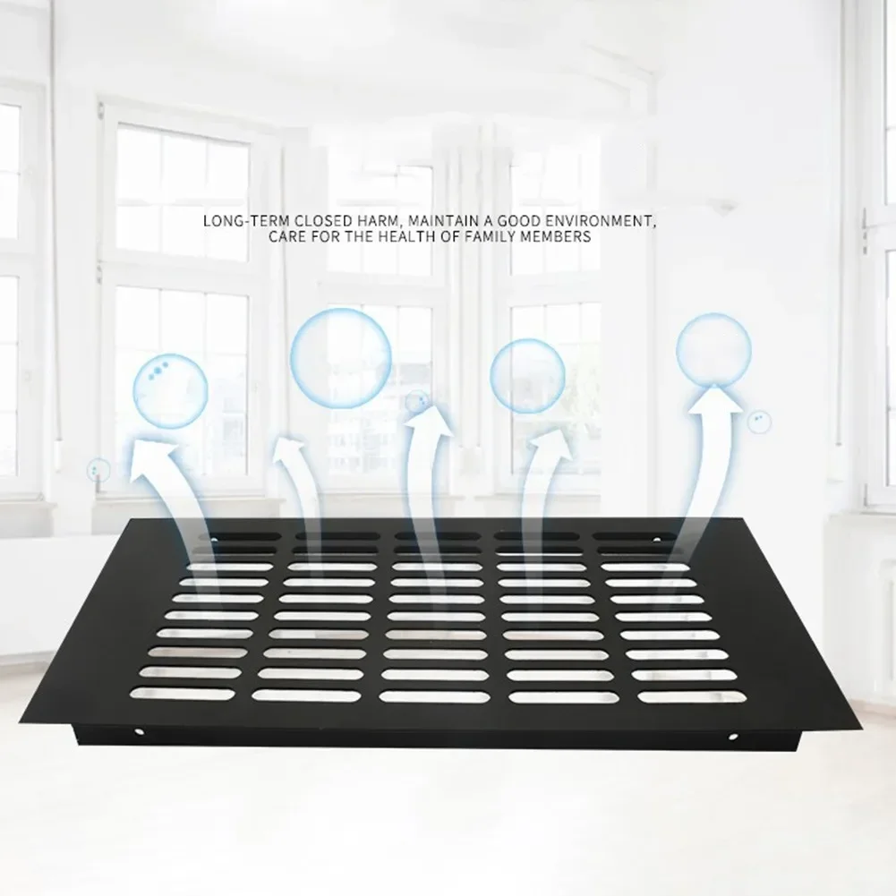 Aluminium Ventilation Grille Rectangular Ventilation Cover For Bathroom Doors Cabinets Wardrobe