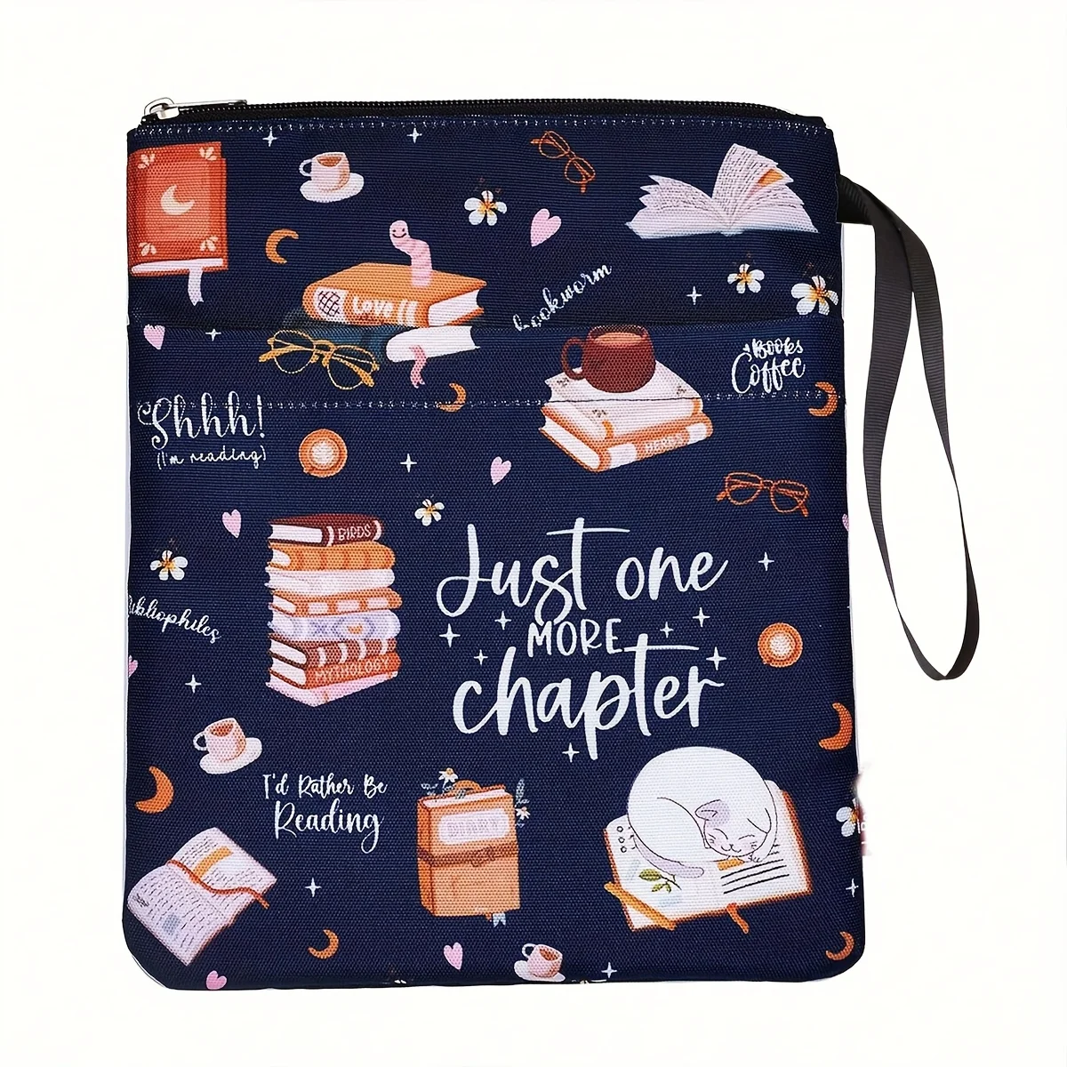 1 "Just Another Chapter" Book Cover with Zipper and Front Pocket - Humorous Illustration, Suitable for Paperback Book Cover - 3