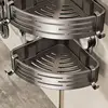 Wall Mounted Shower Triangle Organizer Suction Cup Shower Shelf Triangle Storage Rack Rustproof Large Capacity Corner Shelf 5
