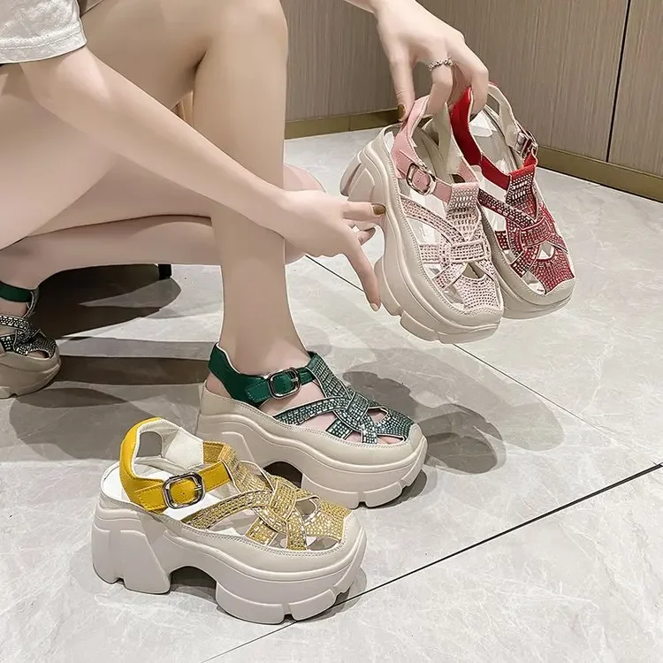 Fashion Brand High Heels Shoes Beach Slippers Chunky Sandals Designer Women Platform Shoes 2023 Summer New Pumps Women Sandals - Image 6