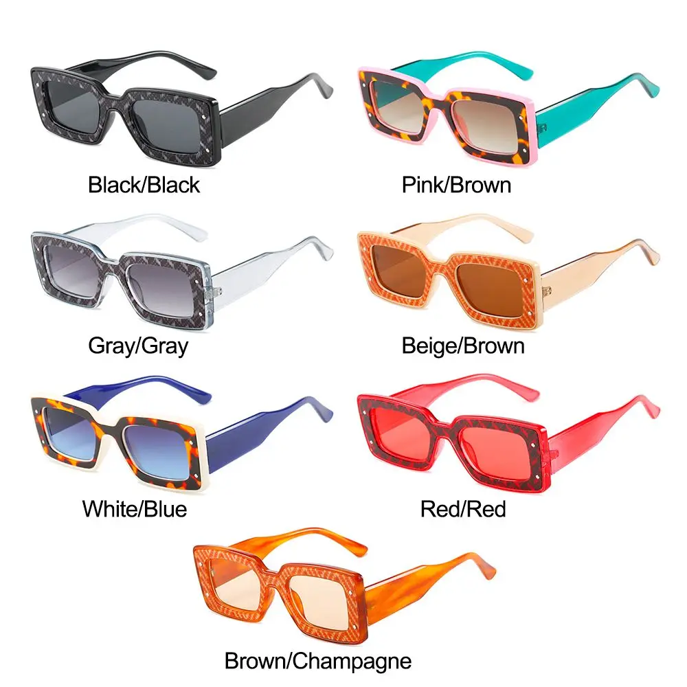 1PC Fashion Designer Small Rectangle Sunglasses Hot Leopard Print Square Sun Glasses for Women Men Shades UV400 Fema