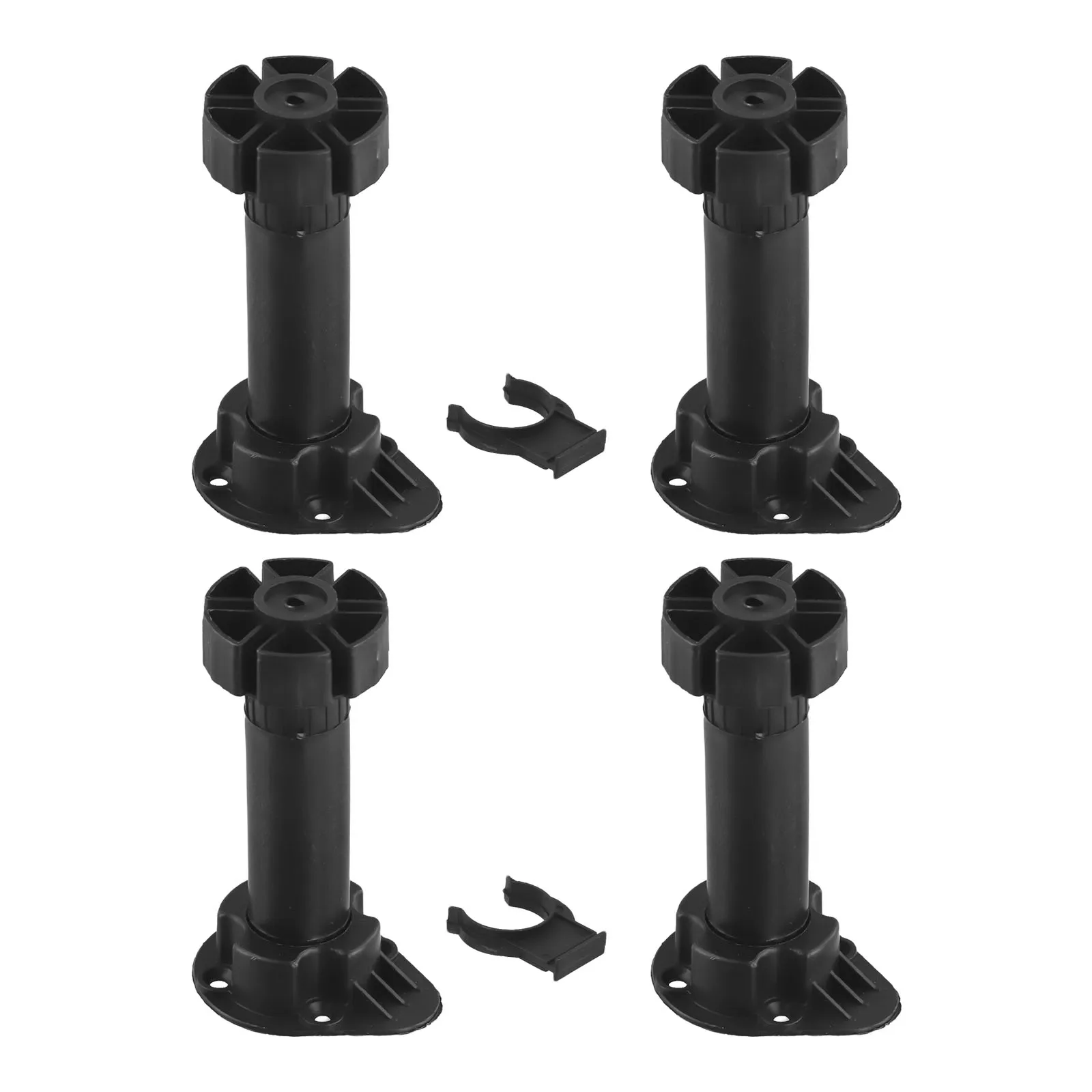 Adjustable Height Furniture Feet Stands for Cabinets, Tables, Sofas, and Wardrobes – Set of 4