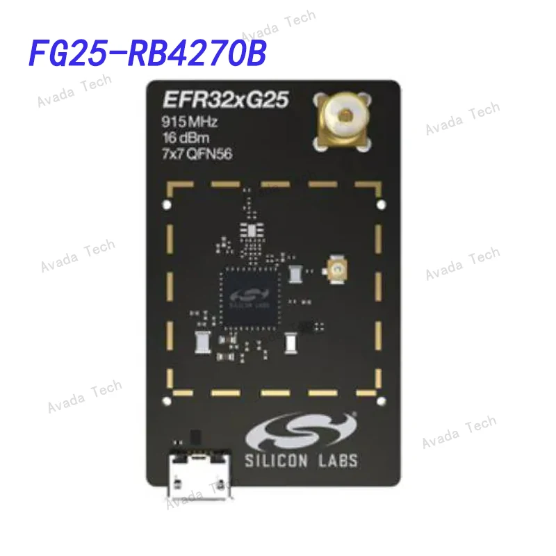 

Avada Tech FG25-RB4270B инструмент для разработки радиочастотных частот EFR32FG25 902-928 МГц + 16 дБм