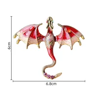 2024 Europe and the United States Explosive Enameled Dragon Brooch Manufacturers Custom Diamond-encrusted Animal Pins Cross-bord 5