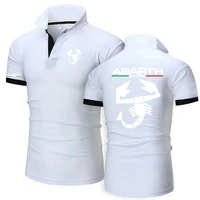 Polo d'été Abarth Scorpion Logo hommes Polo mode pull HipHop Harajuku mâle à manches courtes marque polos t-shirt 6