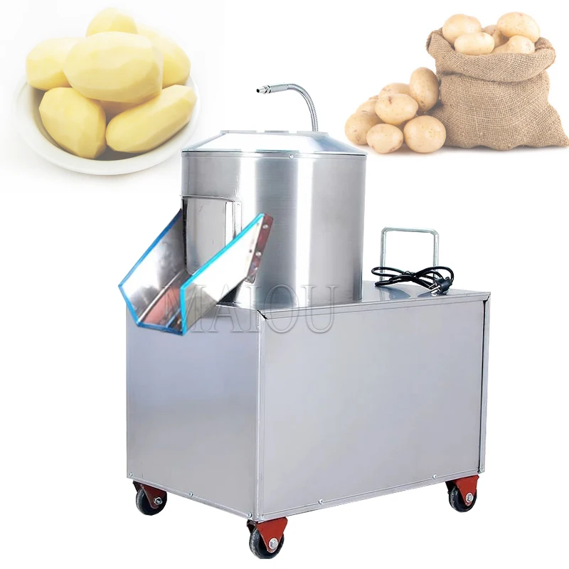 

220V/110V Electric Potato Peeler Commercial Electric Sweet Potato Peeling Machine Stainless Steel Fully Automatic Potato Washer