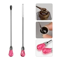 Nail Art Eye Shadow Cream Stirring Rod Stainless Metal Gel Stirring Tool Spatula Pin Nail Accesories And Pigments Mixing Tools 2