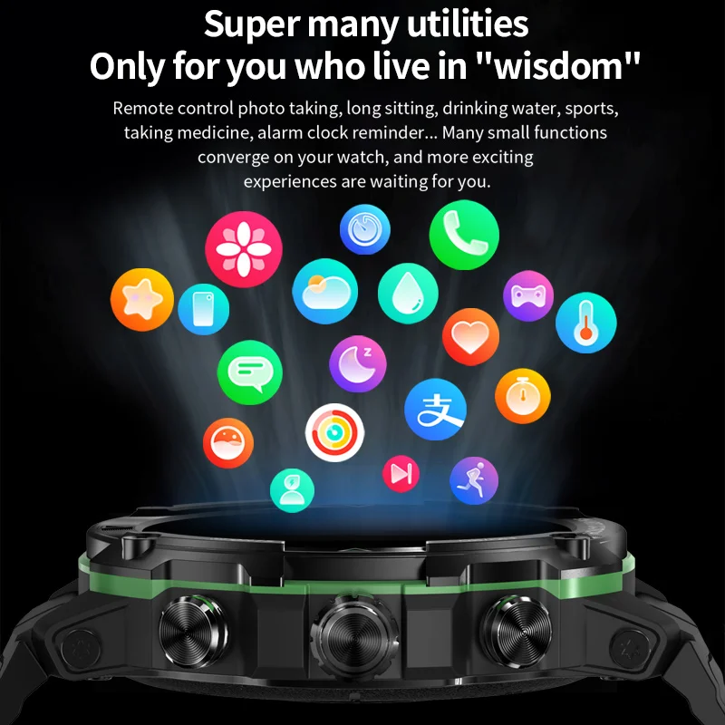 Smart Watch MASX MOSS Ⅱ 1.43'' AMOLED Display Hi-Fi Phone Calls Military-grade Toughness for Men