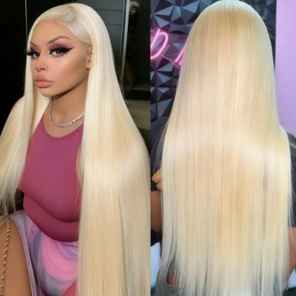 613 Blonde Straight Wig Lace Front Wigs Human Hair for Women with Baby Hair 200 Density Wigs 13x4 Hd Lace Front Wigs Human Hair 1