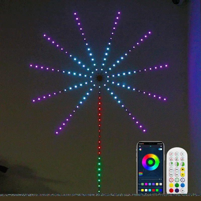 Description Picture 3 of itemFirework Lights LED Strip App Control Fairy Light Bluetooth Smart RGB Color Firework Lights with Music Sync LED Fireworks Lights