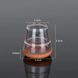 Clear Silicone Chair Leg Protectors with Felt Pads - Non - Slip Floor Savers and Noise Reducers - 32pcs (Transparent - S)