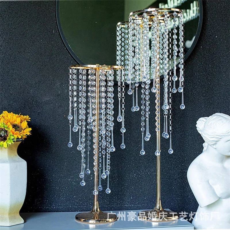 

Gold Flower Road Lead Wedding Table Centerpieces Event Party Vases Home Hotel Decoration