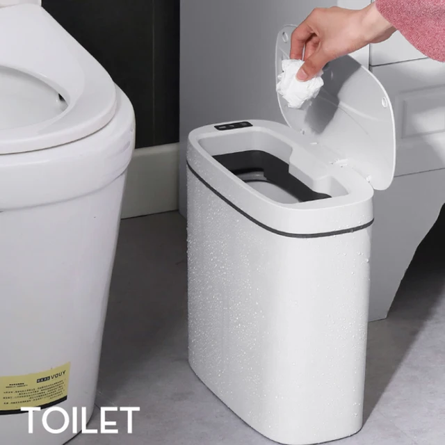 14l Smart Mülleimer USB-Aufladung automatischer Abfall behälter für  Badezimmer Toilette wasserdicht Schmal naht Sensor Behälter Küche  Papierkorb - AliExpress