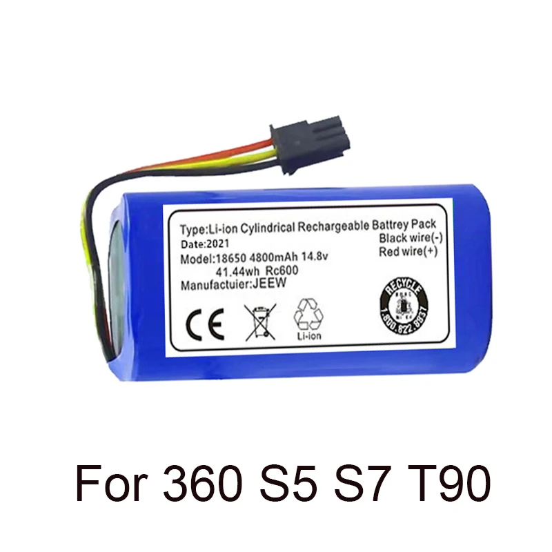 100 New 14.8v 6800mah Robot Vacuum Cleaner Battery Pack For 360 S5 S7