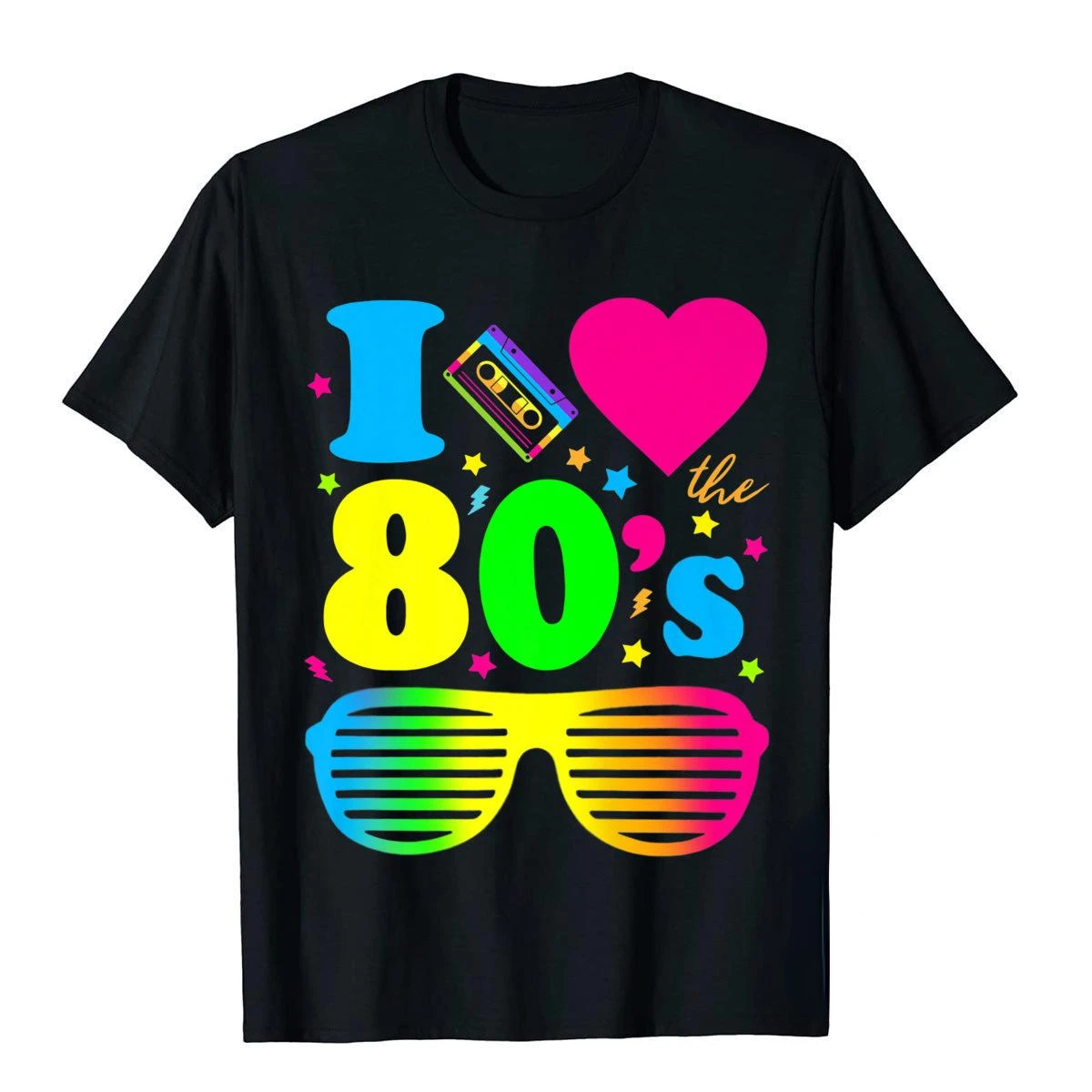 I Love The 80's Shirts for Women 80s Costumes Party Tee Women