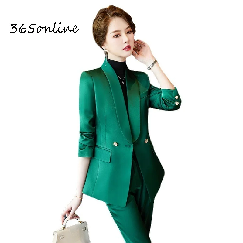 

Women Formal Business Suits with Blazers Coat and Pants Career Interview Job Ladies Office Work Wear Pantsuits Autumn Winter