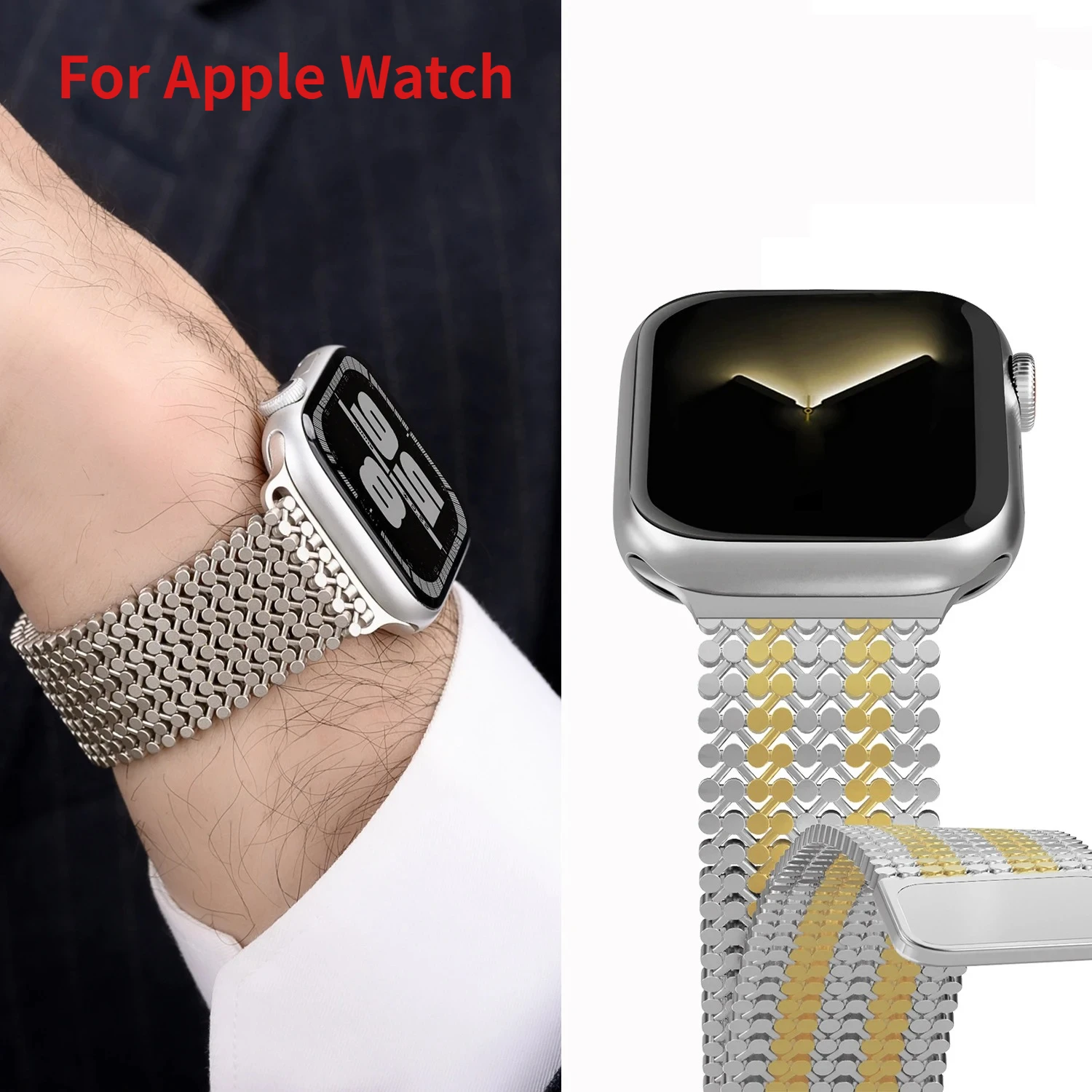 Magnetic Steel Chain Bracelet Watch Strap
