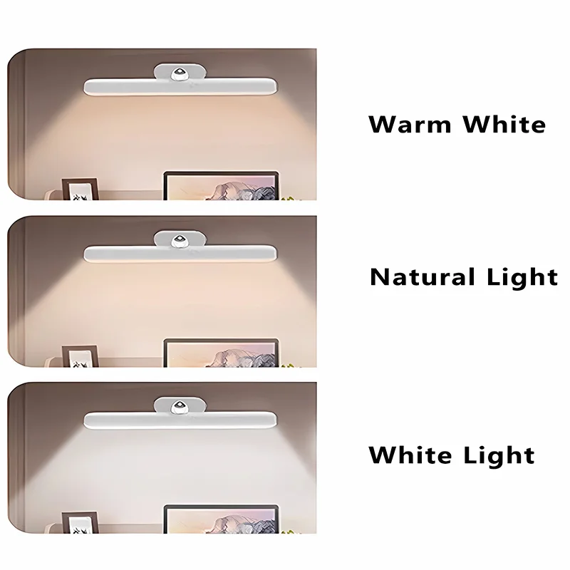 Vanity Light 360&deg; Rotatable Magnetic LED Night Light Portable Rechargeable Wall Lamp for Bedroom Bedside Touch Switch