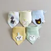 5Pieces/Lot Baby Girl Bib Cotton Triangle Infant Feeding Burp Cloth Teething Drool Boy Bib Newborn Accessories 3