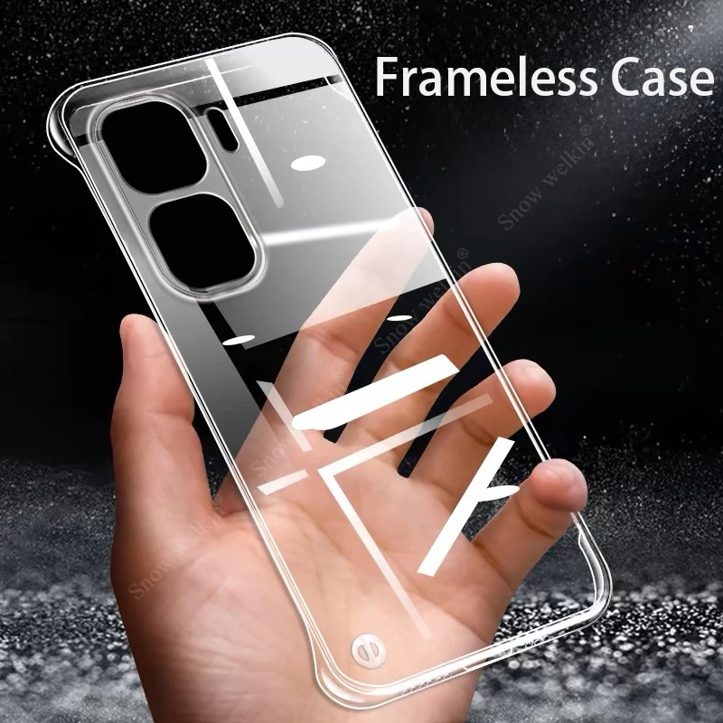 Frameless Slim Clear Hard Plastic Phone Case Back Cover