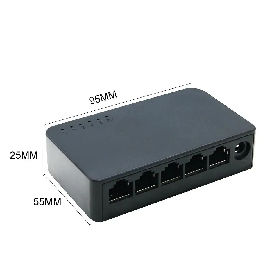 KuWFi 5 Ports Gigabit Switch 1000Mbps Fast Ethernet Switcher WAN LAN Port Ethernet Hub Switch for Home Monitor IP Camera images - 6