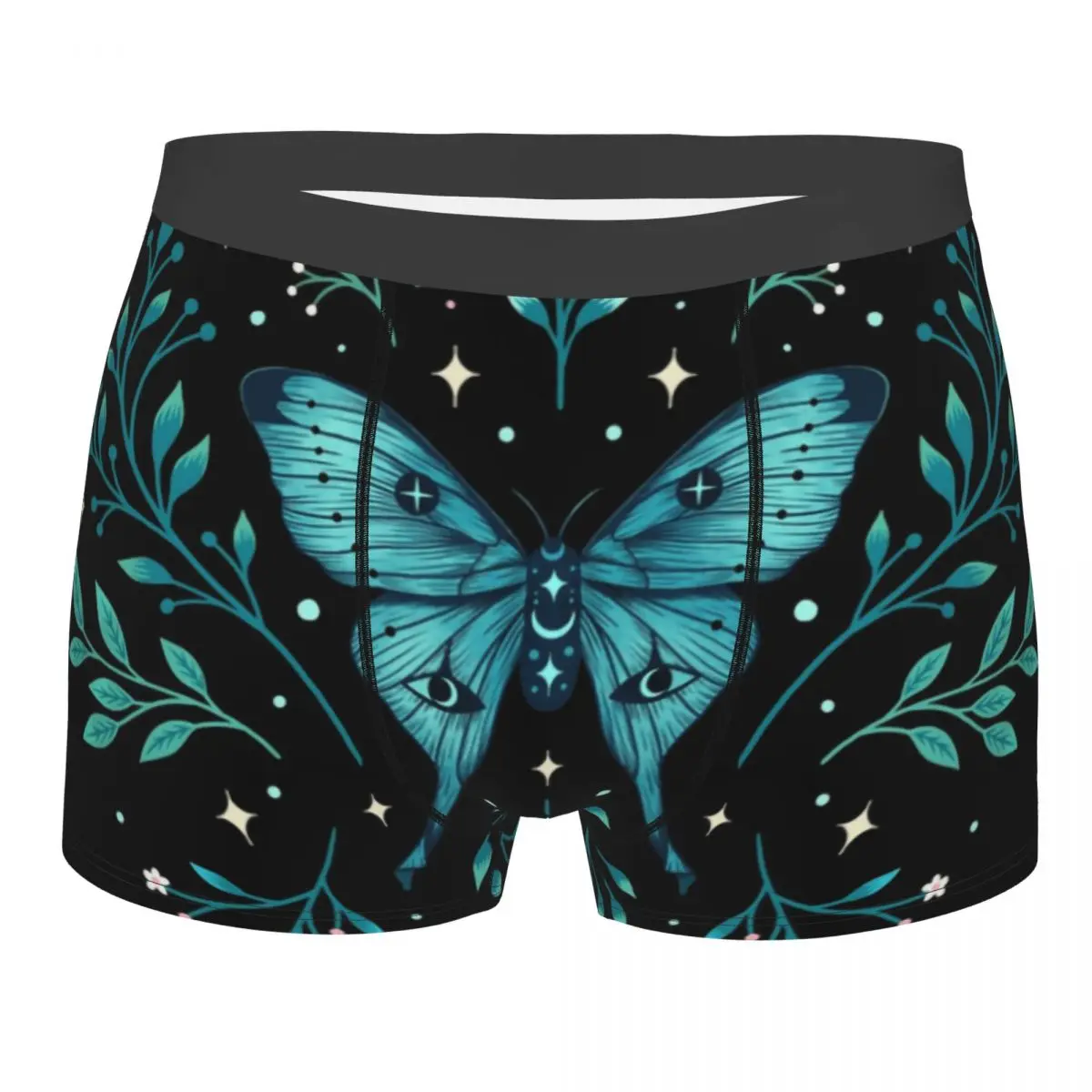 

Mystical Moon Moth Boxer Shorts For Men 3D Print Male Spooky Witch Underwear Panties Briefs Breathbale Underpants