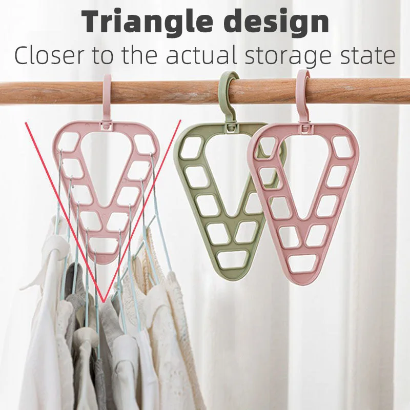9-Hole Clothes Hanger Space Saving Closet Scarf Clothes Organizer Holder Multi-Function Drying Racks Cloth Hanger