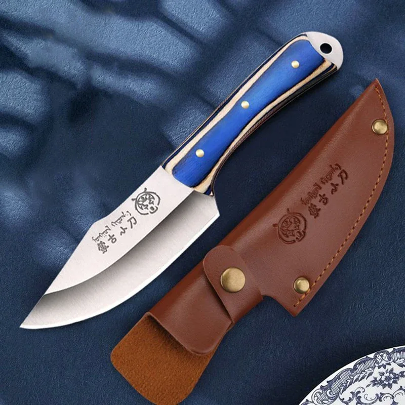 Boning Knife Meat Cleaver Stainless Steel Kitchen Mongolian Hand Meat Knife Roasted Whole Lamb Steak Fruit with Cover
