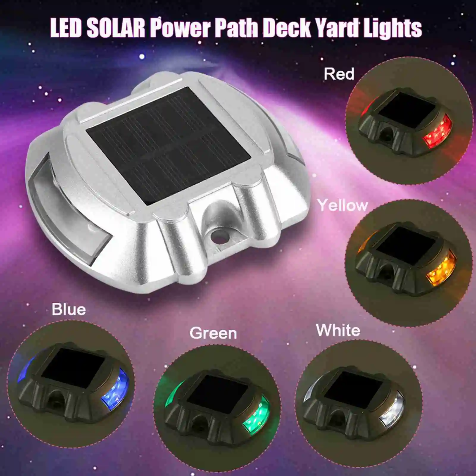 รูปสินค้า โคมไฟโซลาร์เซลล์ 6 LED ทนน้ำ สำหรับภายนอก