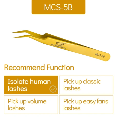 Vetus MCS All size single pack tweezers for eyelash extensions