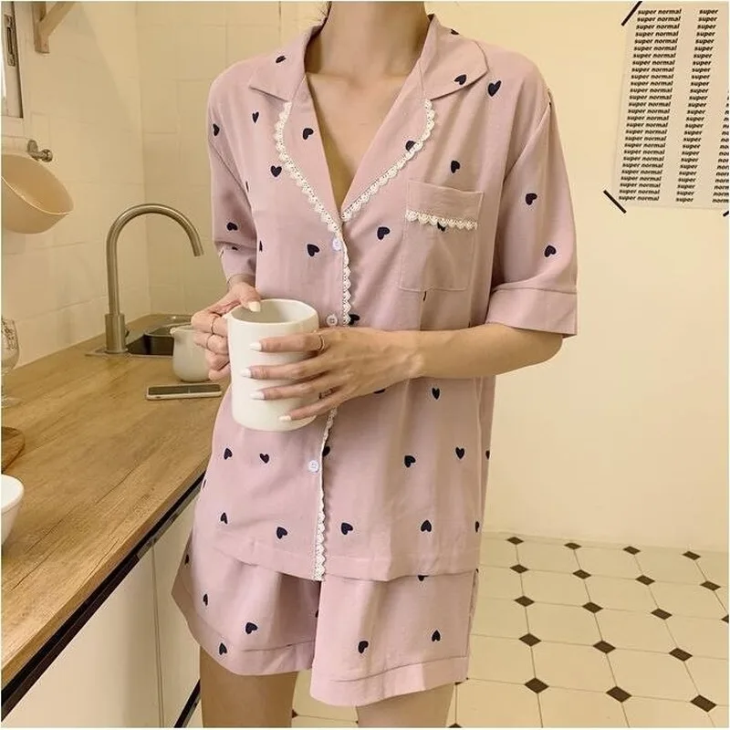 Pijamas Women Pyjamas Cute Cow Print Pajamas Casual Comfortable