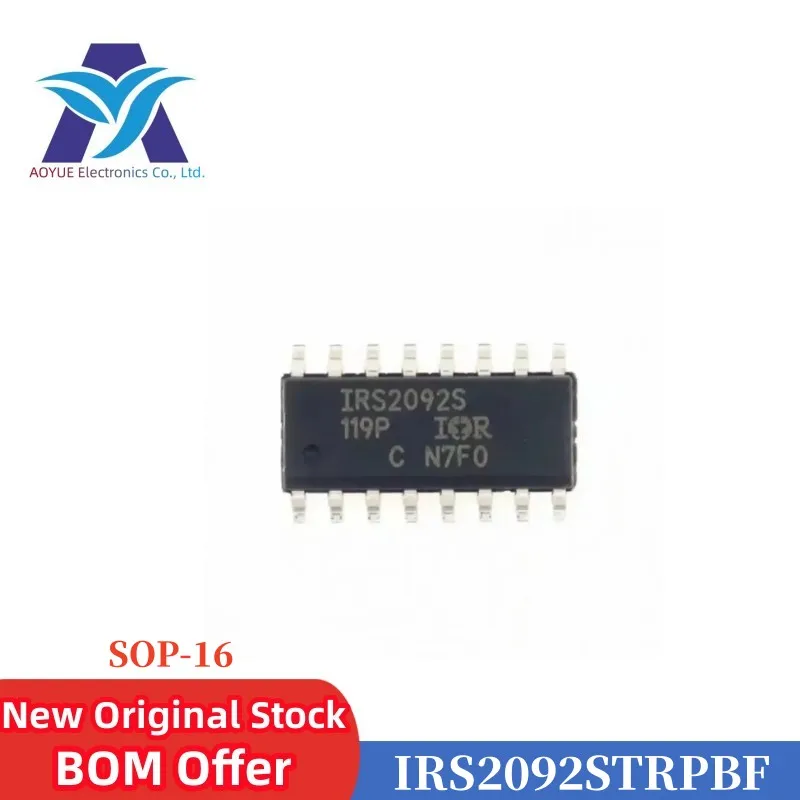 New Stock Irs2092S Irs2092Spbf Irs2092Strpbf Irs2092 Driver 5.1V 1.2A 1-Out High And Low Side Half Brdg Inv/Non-Inv N Tr Sop-16