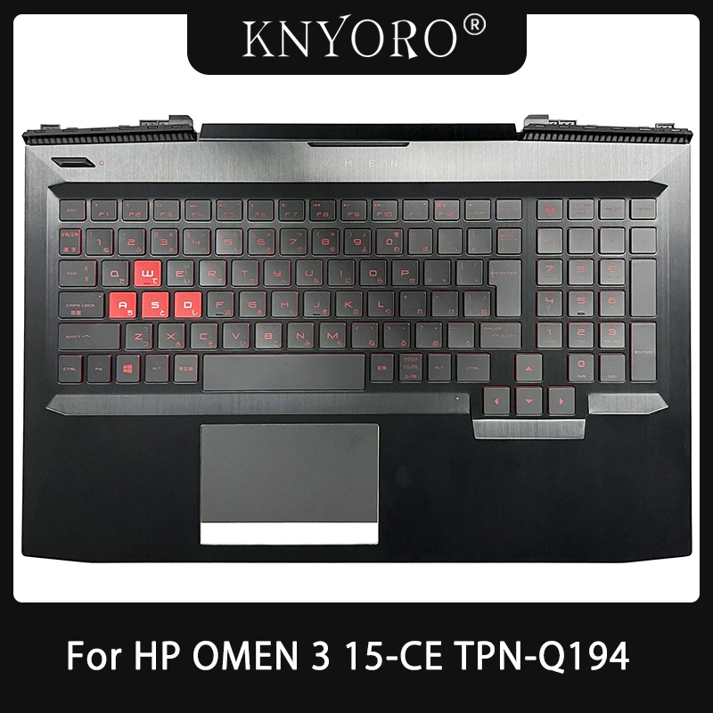 

New For HP OMEN 3 15-CE 15-CE002TX TPN-Q194 Keyboard Upper Case Laptop Palmrest Top Cover Touchpad Backlight JP 929479-001