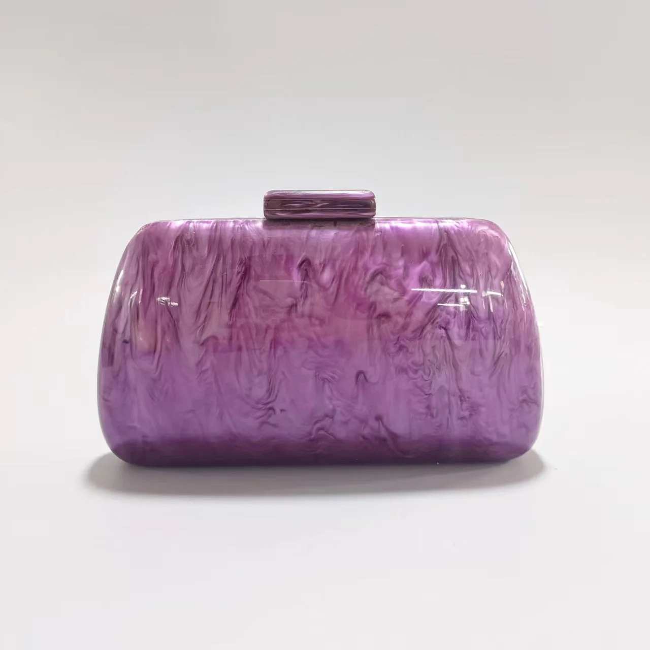 Vintage Pearlscent Acrylic Clutch Solid Marbling Chain Crossbody Shoulder Bag Women Wedding Banquet Party Handbags Stylish Purse